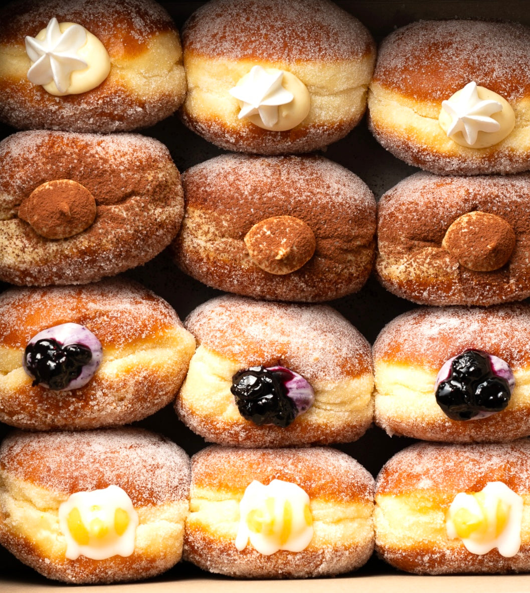 12 Pack- "ASSORTED FILLED DONUTS" (Our Pick upon flavour Availability - No Plain & Maritozzi Donut)