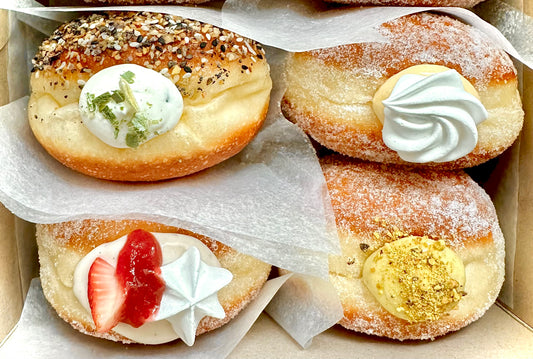 4 Pack- "ASSORTED FILLED DONUTS" (No Plain & Maritozzi Donut)