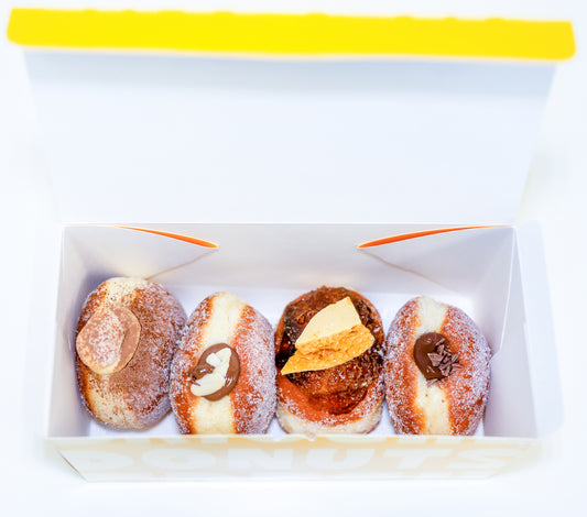 4 Pack- "ASSORTED FILLED DONUTS" (Our Pick upon flavour Availability - No Plain & Maritozzi Donut)
